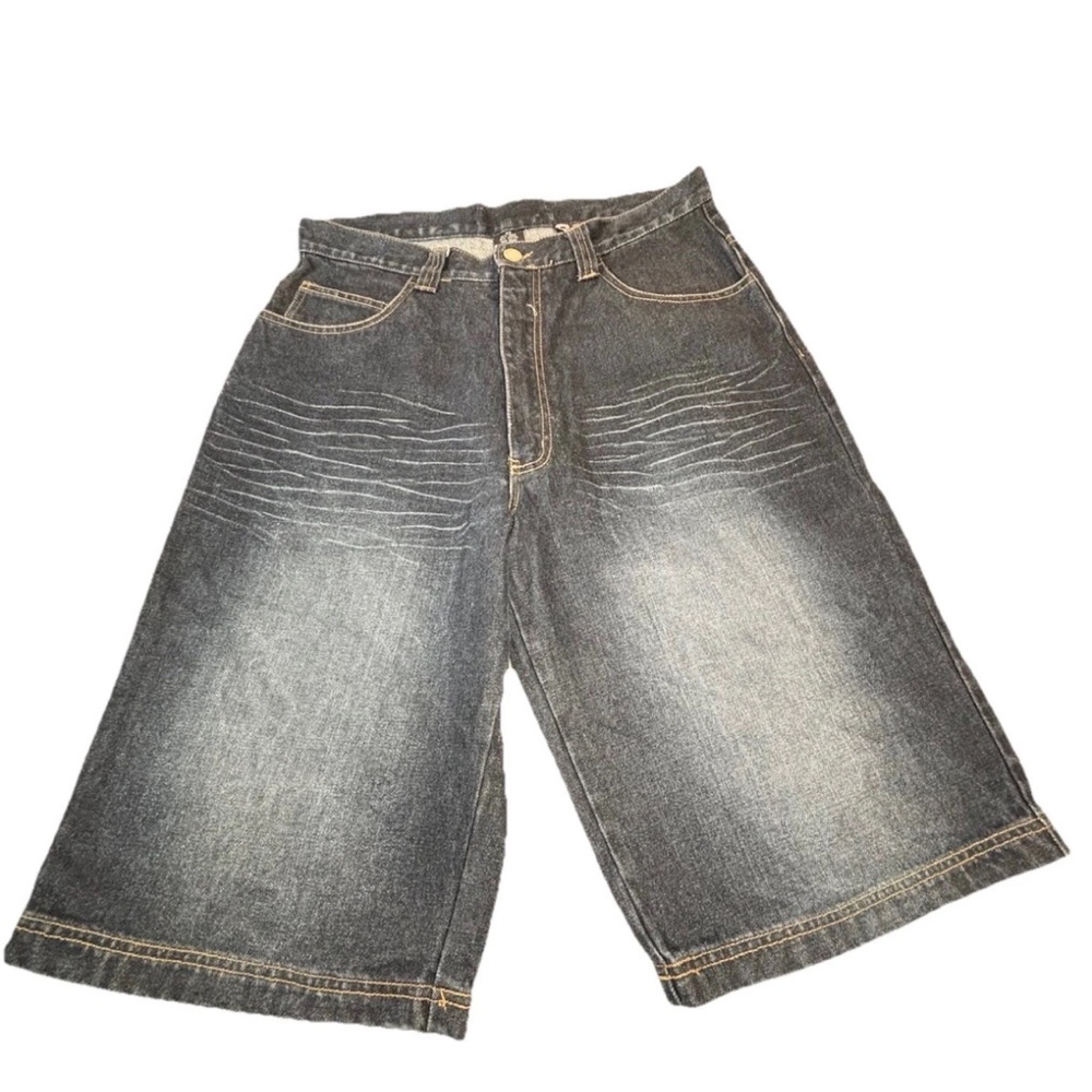 Y2k Akademiks‎ Baggy Jean Denim Shorts Men’s 32 Jorts Hip Hop Skater